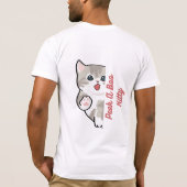 Kijk Uit Kitty Cute Kat T-Shirt (Achterkant)