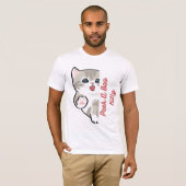 Kijk Uit Kitty Cute Kat T-Shirt (Voorkant volledig)