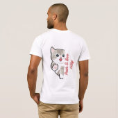 Kijk Uit Kitty Cute Kat T-Shirt (Achterkant volledig)