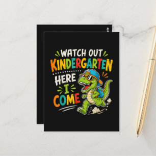 Kijk uit kleuterschool hier kom ik Dino Briefkaart