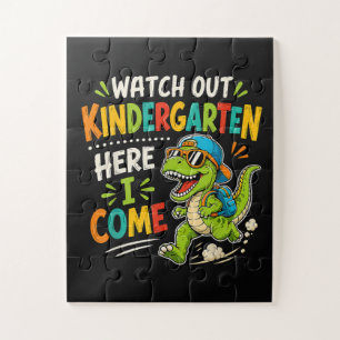 Kijk uit kleuterschool hier kom ik Dino Legpuzzel