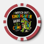 Kijk uit kleuterschool hier kom ik Dino Poker Chips (Voorkant)
