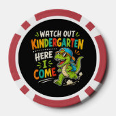 Kijk uit kleuterschool hier kom ik Dino Poker Chips (Achterkant)