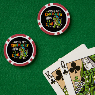 Kijk uit kleuterschool hier kom ik Dino Poker Chips