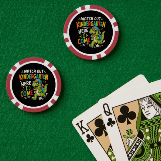 Kijk uit kleuterschool hier kom ik Dino Poker Chips (Pokertafel (Dubbel))
