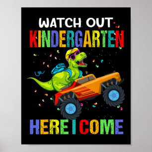 Kijk uit kleuterschool hier kom ik eerste dag van poster