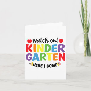 Kijk uit kleuterschool hier kom ik Kinder terug na Kaart