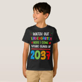 Kijk uit kleuterschool hier kom ik klasse van 2037 t-shirt (Voorkant volledig)