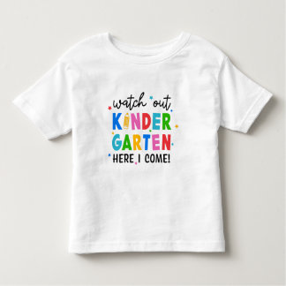 Kijk uit kleuterschool Hier kom ik Schattige Kinder Shirts