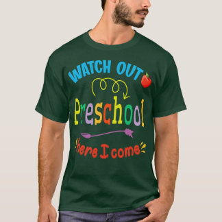 Kijk uit kleuterschool hier kom ik student terug n t-shirt