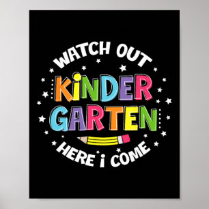 Kijk uit kleuterschool hier kom ik terug naar scho poster