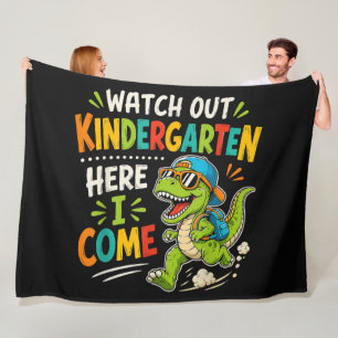 Kijk uit kleuterschool ik kom eraan Dino Fleece Deken