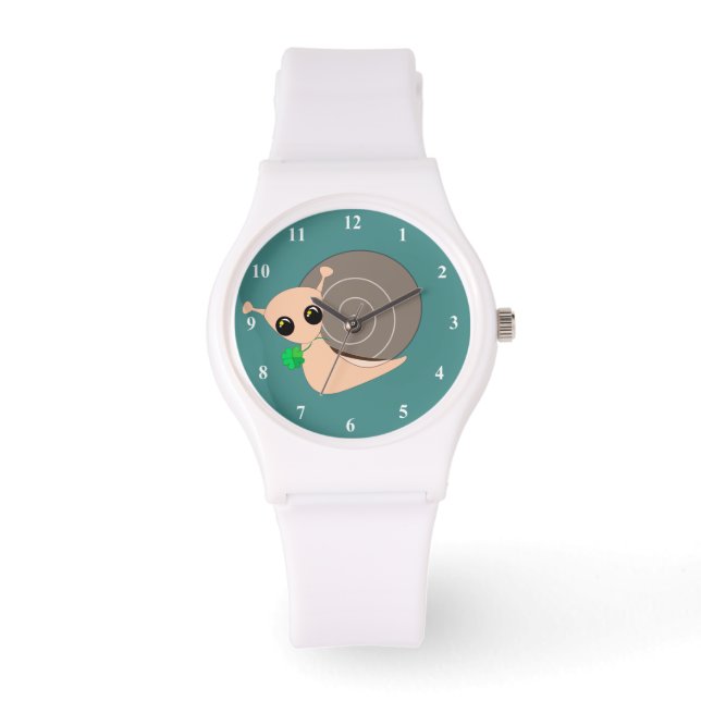 Kijk uit met Lucky Snail Horloge (Voorkant)