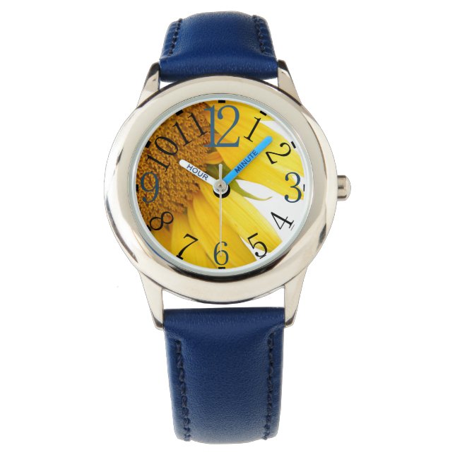 Kijk uit met zonnebloem horloge (Voorkant)