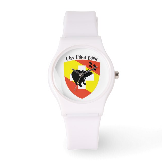 Kijk uit met Zwitsers design Bern Zwitserland Horloge (Voorkant)