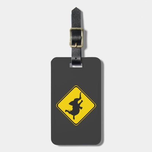 Kijk uit naar Dansend Elephant Xing! Bagagelabel (Voorkant verticaal)