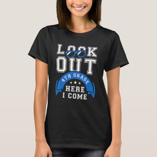 Kijk uit naar de 4e klas hier kom ik gestresst t-shirt (Voorkant)