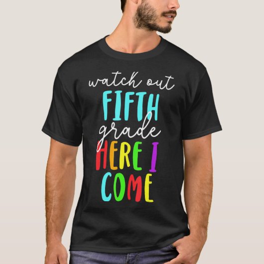 Kijk uit naar de 5de graad hier. Ik kom terug tot T-shirt (Voorkant)
