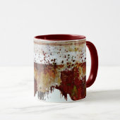 Kijk uit naar de aardewerk van de verf-druppel mok (Voorkant rechts)