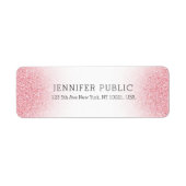Kijk uit naar de elegante Sjabloon Roze roze roodb Etiket (Voorkant)