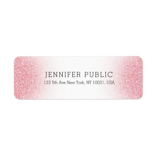 Kijk uit naar de elegante Sjabloon Roze roze roodb Etiket (Voorkant)