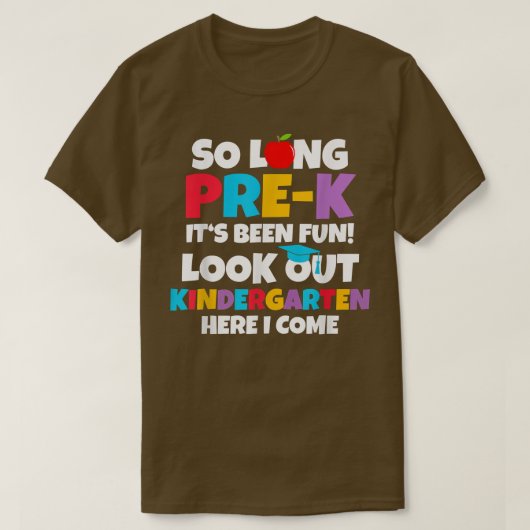 Kijk uit naar de Kindergarten Pre K Afstuderen Pre T-shirt (Design voorkant)