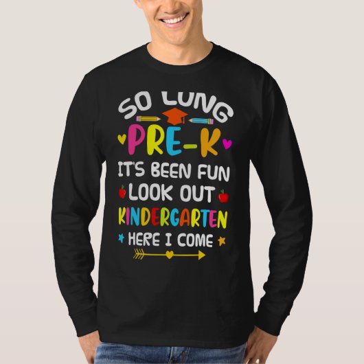 Kijk uit naar de Kindergarten Pre K Afstuderen Pre T-shirt (Voorkant)