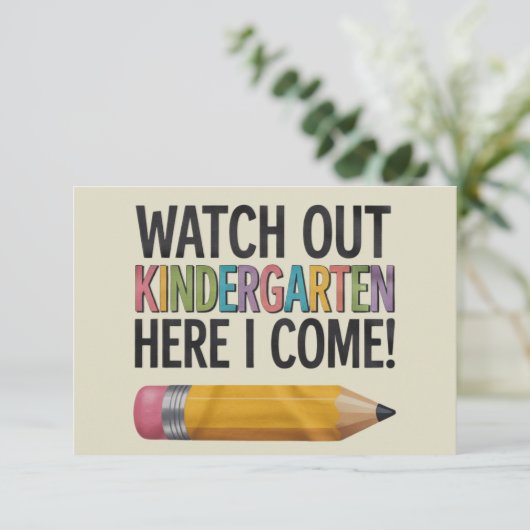 Kijk uit naar de Kindertuin hier. Ik kom terug naa Bedankkaart (Staand voorkant)