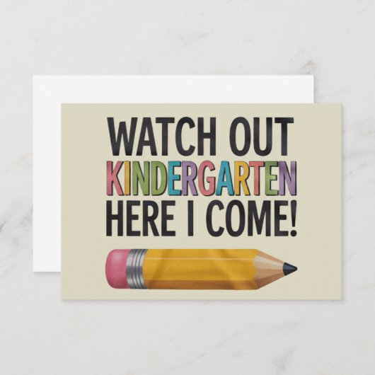 Kijk uit naar de Kindertuin hier. Ik kom terug naa Bedankkaart (Voorkant / Achterkant)