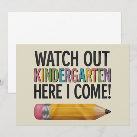 Kijk uit naar de Kindertuin hier. Ik kom terug naa Kaart (Voorkant / Achterkant)