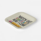 Kijk uit naar de Kindertuin hier. Ik kom terug naa Papieren Bordje (Gebogen)