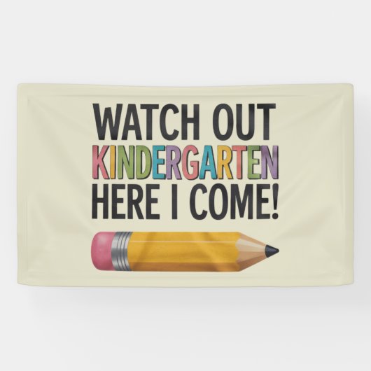 Kijk uit naar de Kindertuin hier. Ik kom terug naa Spandoek (Horizontaal)