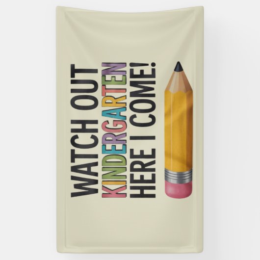 Kijk uit naar de Kindertuin hier. Ik kom terug naa Spandoek (Verticaal)