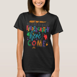 Kijk uit naar de Kindertuin hier kom ik naar schoo T-shirt