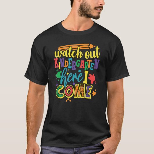 Kijk uit naar de Kindertuin hier kom ik naar schoo T-shirt (Voorkant)