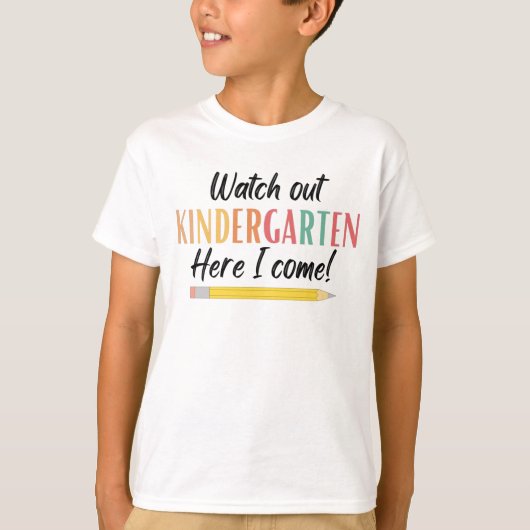 Kijk uit naar de kleuterschool. t-shirt (Voorkant)