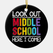 Kijk uit naar de middelbare school hier. keramisch ornament (Voorkant)