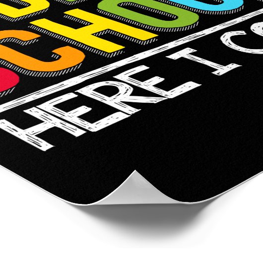 Kijk uit naar de middelbare school hier. poster (Hoek)