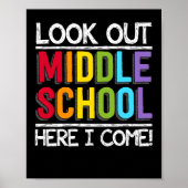 Kijk uit naar de middelbare school hier. poster (Voorkant)