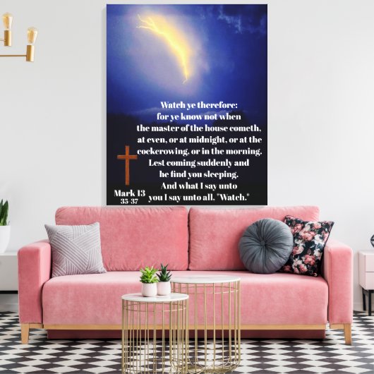 KIJK UIT NAAR DE TERUGKEER VAN JEZUS CANVAS AFDRUK (Insitu (Woonkamer))
