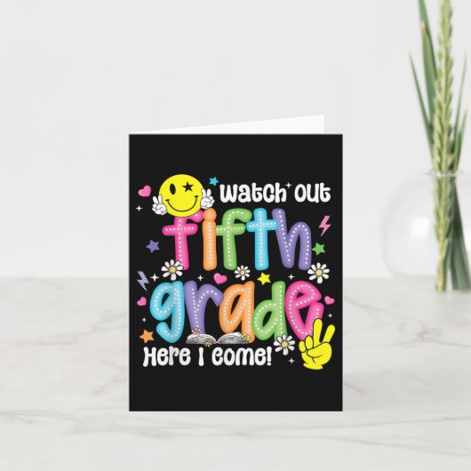 Kijk uit naar de vijfde klas hier... kom ik uit de kaart (Voorkant)