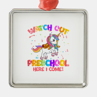 Kijk uit naar de voorschool hier. metalen ornament