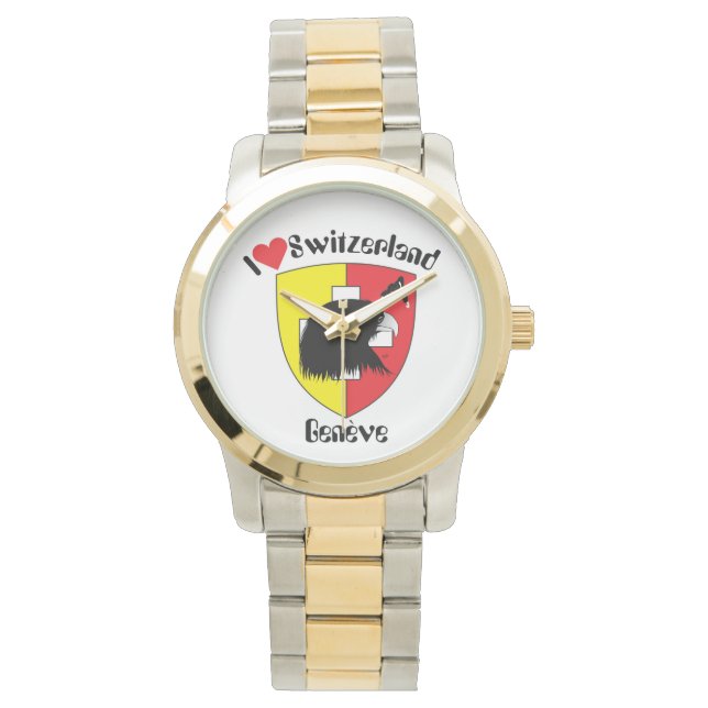Kijk uit naar het Zwitserse ontwerp Genève Zwitser Horloge (Voorkant)
