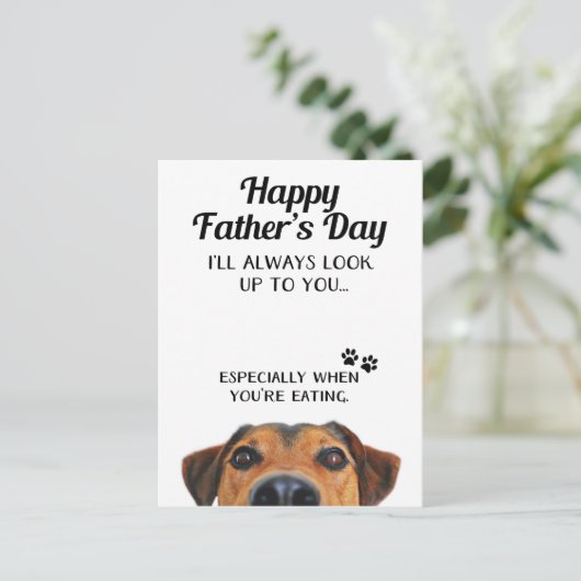 Kijk uit naar je grappige vaderdag Briefkaart van  (Staand voorkant)