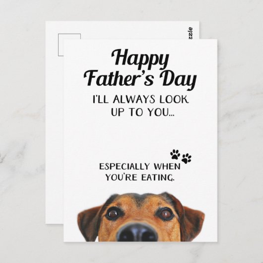 Kijk uit naar je grappige vaderdag Briefkaart van (Voorkant / Achterkant)