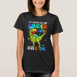 Kijk uit naar Kindergarten hier. Ik kom Dinosaurië T-shirt