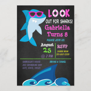 Kijk uit naar uitnodiging voor haaien.Girls Pool P