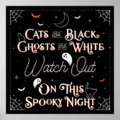 Kijk uit op dit Poster van de Spooky Night 24x24 (Voorkant)