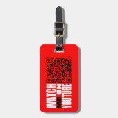 Kijk uit op YouTube (Modern) Bagagelabel (Voorkant verticaal)