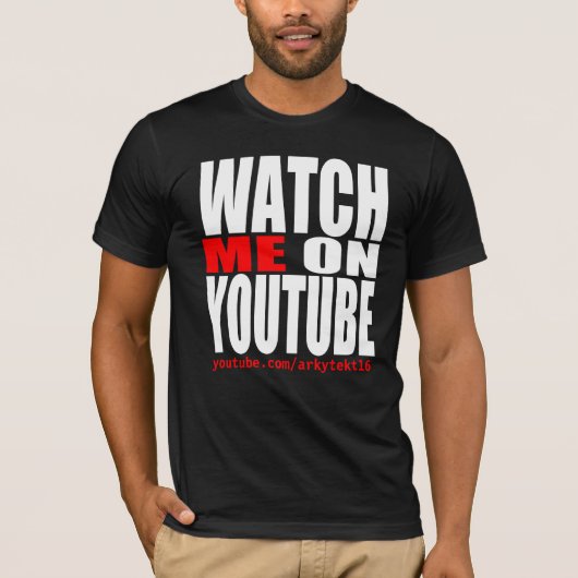 Kijk uit op YouTube (Modern) T-shirt (Voorkant)